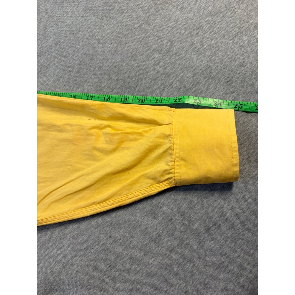 Vintage Burberrys of London Mens Yellow Cotton Button Down Shirt Large USA Made - Picture 13 of 15